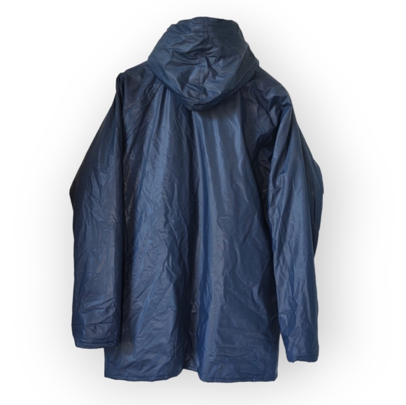 Men's Insulated Rain Coat Size Large Totes Blue Green Quilted Plaid Lining - Picture 4 of 11